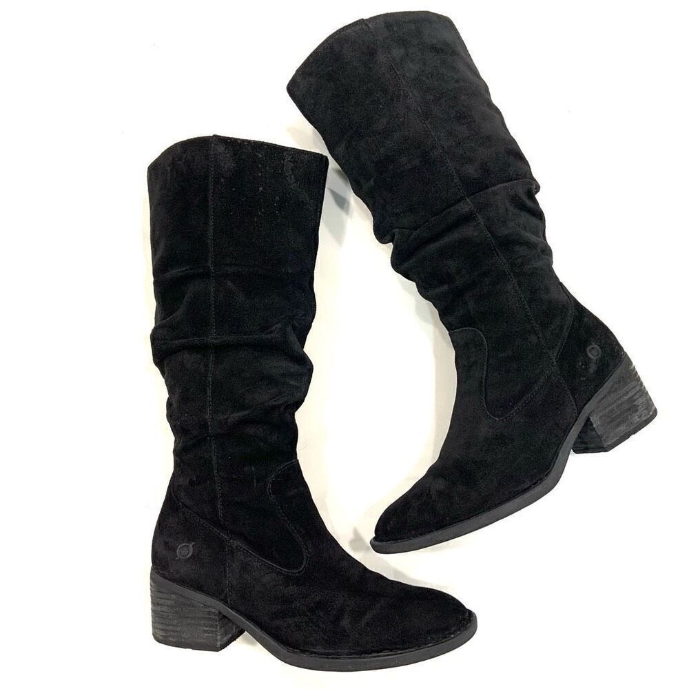 BORN Suede Slouch Boots (Sz 8.5) - Picture 2 of 12